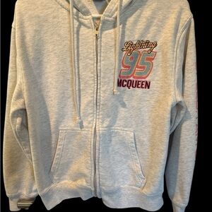O44 Lightning McQueen 95 Zip Hoodie - Light Gray